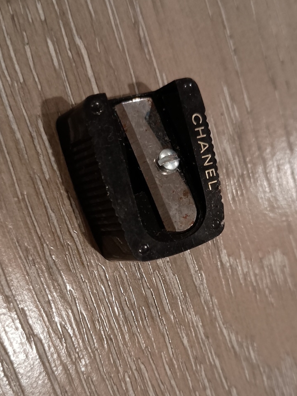 CHANEL Black Metal Blade Pencil Sharpener